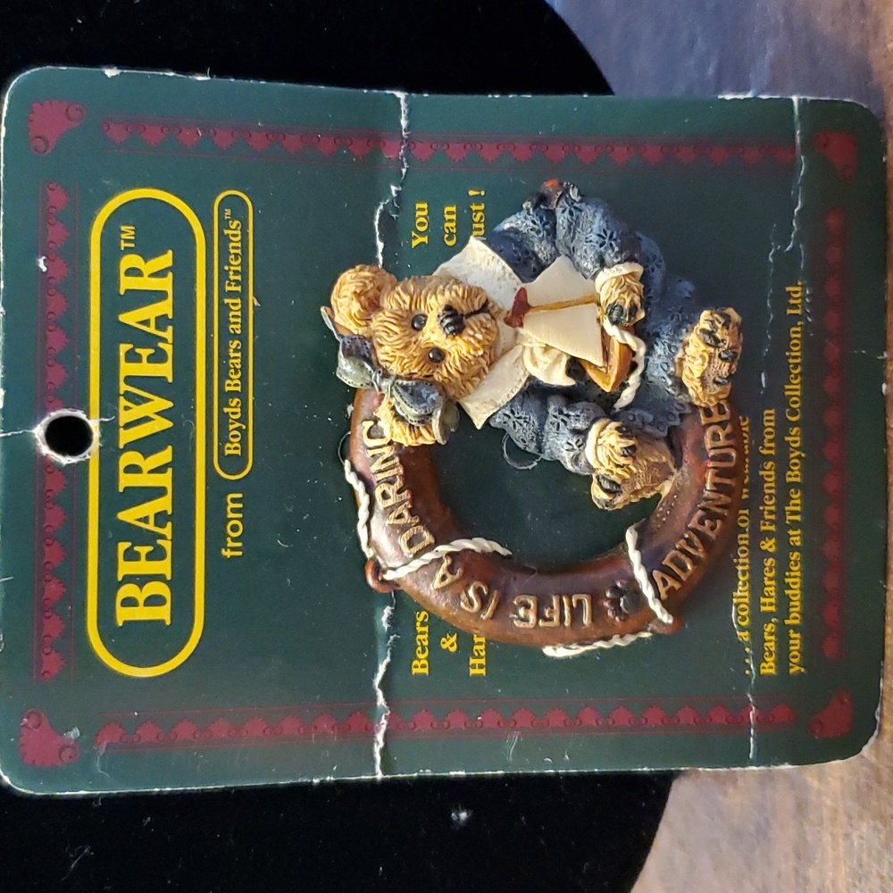 NWT Bearwear by Boyd's Nautical Brown Bear Pin with Sailboat